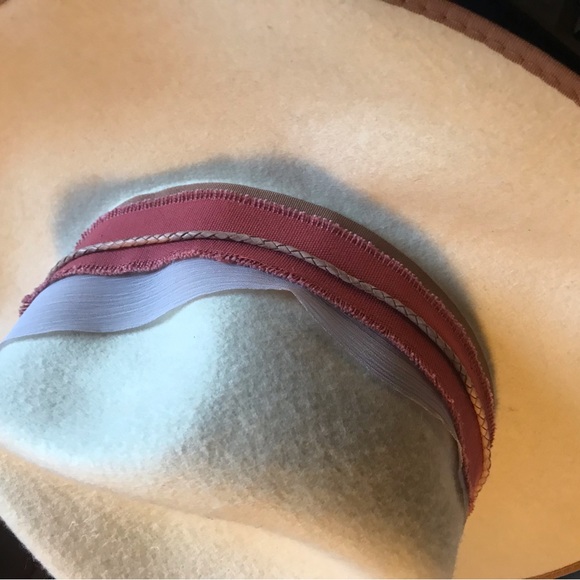 NWT 100% wool hat upcycled Western, boho, cowboy, Festival, beach,concert. - Picture 4 of 10